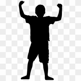 Silhouette Boy Clipart, HD Png Download - standing silhouette png