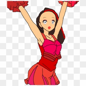 Cartoon, HD Png Download - cheerleader clipart png