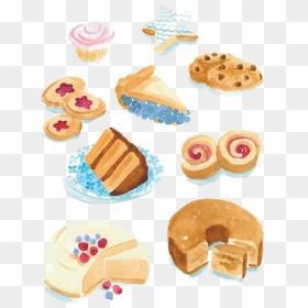 Biscuit Drawing Baked Goods - Baking Clipart Transparent, HD Png Download - baked goods png