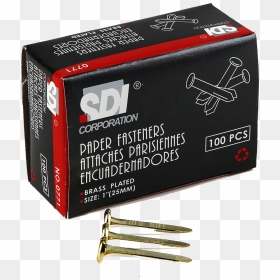 Sdi Paper Fastener 1 100 Pcs Box - Bullet, HD Png Download - bullet hole paper png