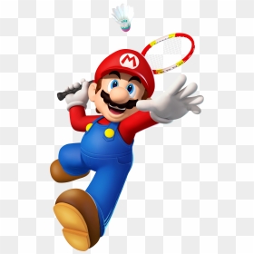 Mario Playing - Super Mario Badminton, HD Png Download - mario transparent png