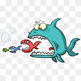 Transparent Fish Clipart - Fish Eat Fish Cartoon, HD Png Download - eat png