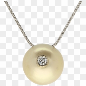 Basic Pearl Necklace - Locket, HD Png Download - golden chain png