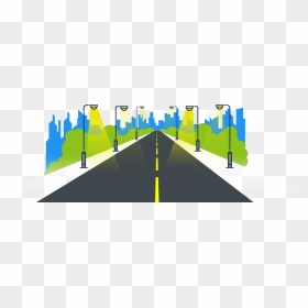 Road With Street Light Png, Transparent Png - streetlight png