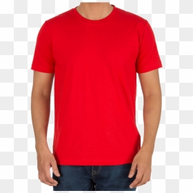 Red T Shirt Png - Red Round Neck T Shirt, Transparent Png - red t shirt png