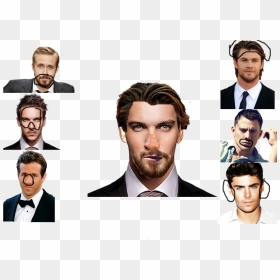 Beard From Ryan Gosling, Hair From Chris Hemsworth, - Collage, HD Png Download - ryan gosling png
