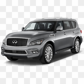 Angular Front Car - Infiniti Qx80 2015 Silver, HD Png Download - front of car png