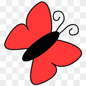 Butterfly Clipart, HD Png Download - red butterfly png
