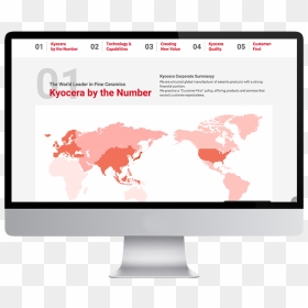 Kyocera Global / Fine Ceramics3 - World Map, HD Png Download - kyocera logo png
