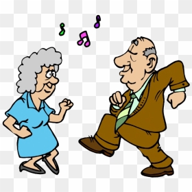 Old Couple Dancing Clipart , Png Download - Cartoon Old People Dancing, Transparent Png - elderly png