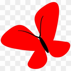 Colombia Flag Butterfly Clip Art - Clipart Red Butterfly, HD Png Download - red butterfly png