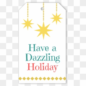 Dazzling Holiday Gift Tag - Illustration, HD Png Download - gift tag template png