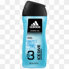 Ice Dive 3in1 Body, Hair And Face Shower Gel For Him - Adidas Shower Gel Ice Dive, HD Png Download - addidas logo png