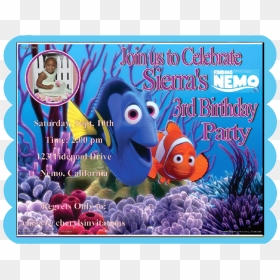 Finding Nemo Birthday Party Invitation - Nemo And Dory Hd, HD Png Download - finding nemo marlin png
