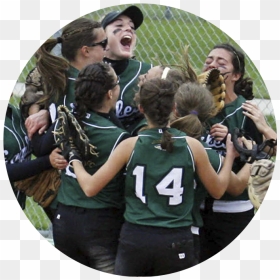 Huddle, HD Png Download - softball player png