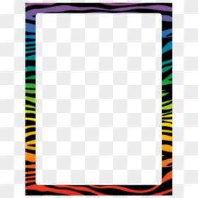 Transparent Zebra Print Clipart - Rainbow Colors Borders For Microsoft Word, HD Png Download - zebra print png