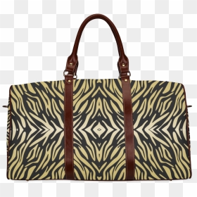 Gold And Black Zebra Print Pattern Waterproof Travel - Tie Dye Travel Bag, HD Png Download - zebra print png
