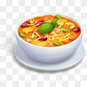 Soup Clipart Minestrone Soup - Asian Soups, HD Png Download - bowl of soup png