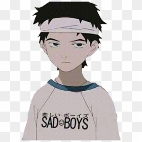 Png Transparent Library Boys Drawing Grunge - Aesthetic Sad Boys Anime, Png Download - sad guy png