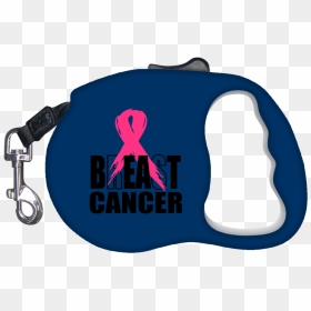 Beat Breast Cancer Retractable Dog Leash- Pets - Leash, HD Png Download - dog leash png