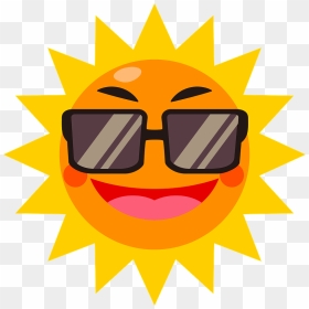 Sun Sunglasses Clipart - Illustration, HD Png Download - sun with sunglasses png