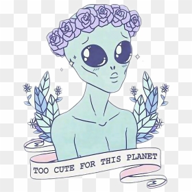 #alien#aliens👽#tumblr #png #sticker - Ufo Cute, Transparent Png - tumblr alien png