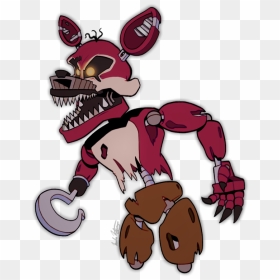 Nightmare Foxy Cartoon, HD Png Download - nightmare foxy png