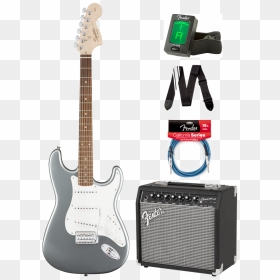 Squier Affinity Stratocaster Silver, HD Png Download - fender stratocaster png