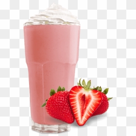 Strawberry Milkshake - Strawberry, HD Png Download - milk shake png