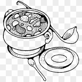 Chicken Soup Macaroni Soup Stew Bowl - Stew Clipart Black And White, HD Png Download - bowl of soup png