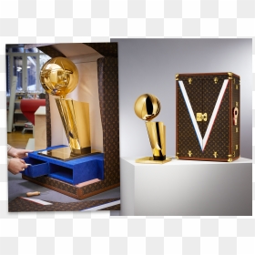Image May Contain Trophy Human And Person - Louis Vuitton Nba Trophy, HD Png Download - larry o'brien trophy png
