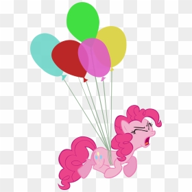 Collection Of Free Vector Balloons Pinkie Pie - Pinkie Pie With Balloons, HD Png Download - balloon vector png