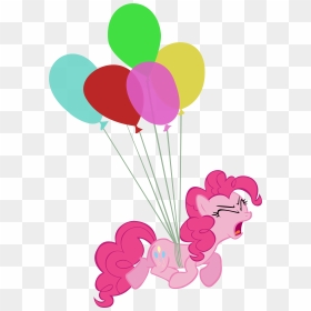 Collection Of Free Vector Balloons Pinkie Pie - Pinkie Pie With Balloons, HD Png Download - balloon vector png