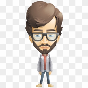 Male Vector Smart Man - Haider Tv, HD Png Download - mustache vector png