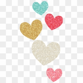 Gold Heart Wallpaper Printable, HD Png Download - glitter heart png