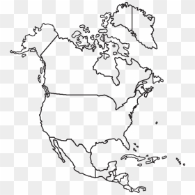 North America Map Outline Png, Transparent Png - america outline png