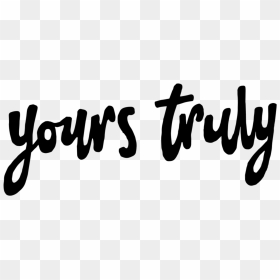 Yours Truly Store Logo - Calligraphy, HD Png Download - fingers crossed png