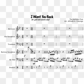 I Want You Back Sheet Music Composed By The Jackson - Sheet Music, HD Png Download - i want you png