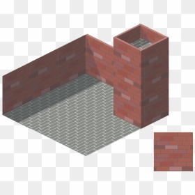 Brickwork,angle,floor - Isometric Brick Wall, HD Png Download - tile floor png