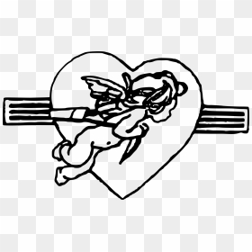 Cupid Flying Clip Arts - Portable Network Graphics, HD Png Download - cupid arrow png