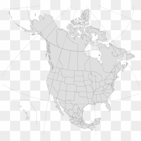 Blank Map Of North America Png - Svg Map Of North America, Transparent Png - america outline png
