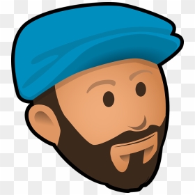 Man With Beard And Hat Png - Man Face Clipart Beard, Transparent Png - mustache vector png