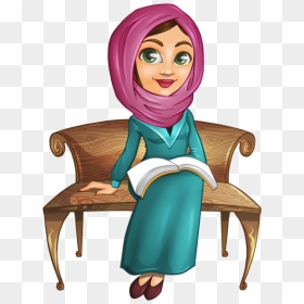 Woman Clipart - Muslim Woman Sitting Clipart, HD Png Download - woman clipart png