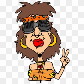 Hippie Woman Clipart - Hippie Clip Art Png, Transparent Png - woman clipart png