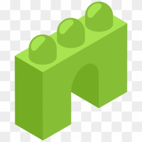 Green Toy Block - Illustration, HD Png Download - grass block png