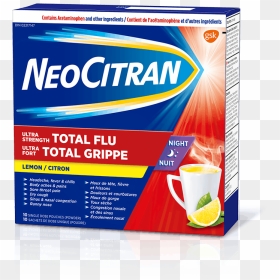 Neocitran Ultra Strength Total Flu Night - Health Care, HD Png Download - tylenol png