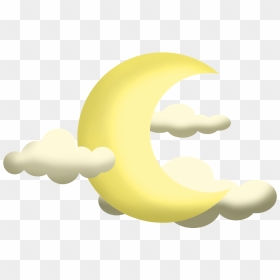 #ftestickers #cartoon #clouds #moon #crescent #aesthetic - Moon, HD Png Download - moon crescent png