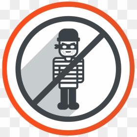 A Crossed-out Bandit, Symbolizing Fraud And Risk Preventing - Rr Crossing Symbol Transparent, HD Png Download - crossed rifles png