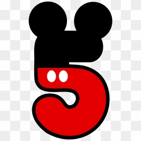 Ibke Qgicdla E Png - Mickey Mouse Number 5 Png, Transparent Png - mickey mouse clipart png