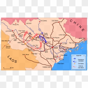 Bataille De Na San - First Indochina War Map, HD Png Download - hoa mai png